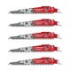 Pjūkleliai karbidiniais dantimis MILWAUKEE TCT AX 150mm 5tpi, 5vnt. 1