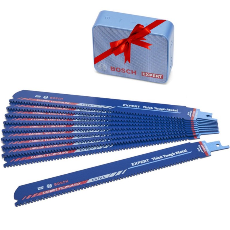 Tiesinio pjūklo pjūkleliai BOSCH Thick Tough Metal S1155 CHC, 10 vnt. su priedu 1