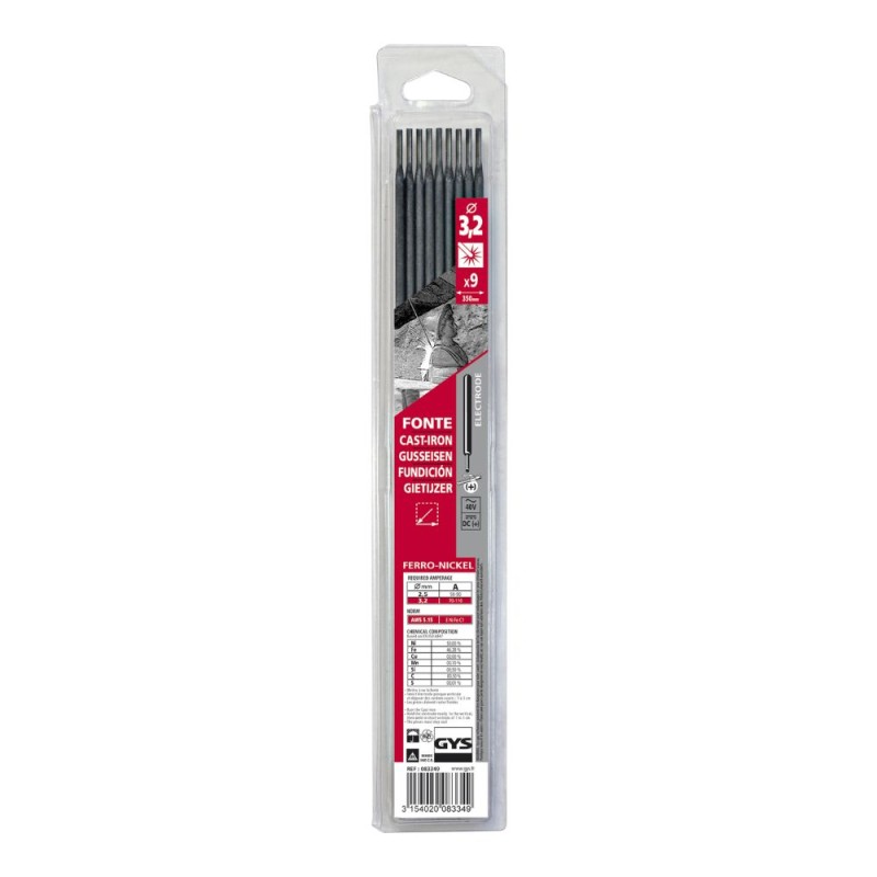 Suvirinimo elektrodai ketui GYS 3,2 mm, 9 vnt. 1