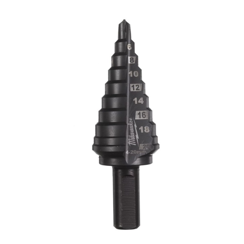 Pakopinis grąžtas MILWAUKEE AlCrN 4-20mm 1