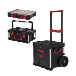 3-jų dalių įrankių dėžių rinkinys su išvažiuojamu stalčiu MILWAUKEE Packout