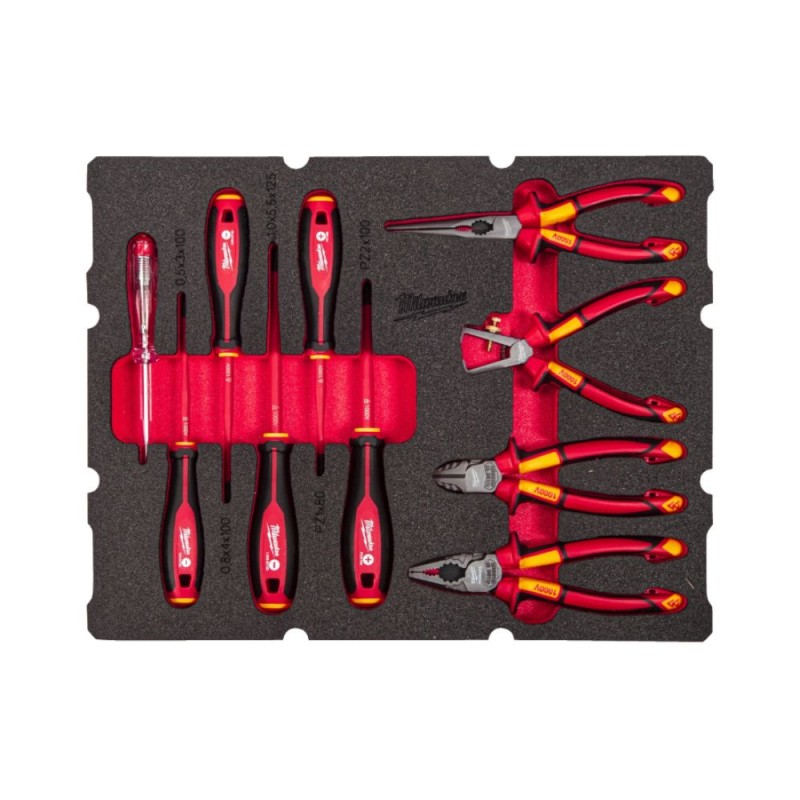 10-ies dalių elektriko rinkinys MILWAUKEE Packout stalčiui 1