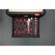 35-ių dalių terkšlės ir atsuktuvų rinkinys MILWAUKEE Packout stalčiui 1/4" 2