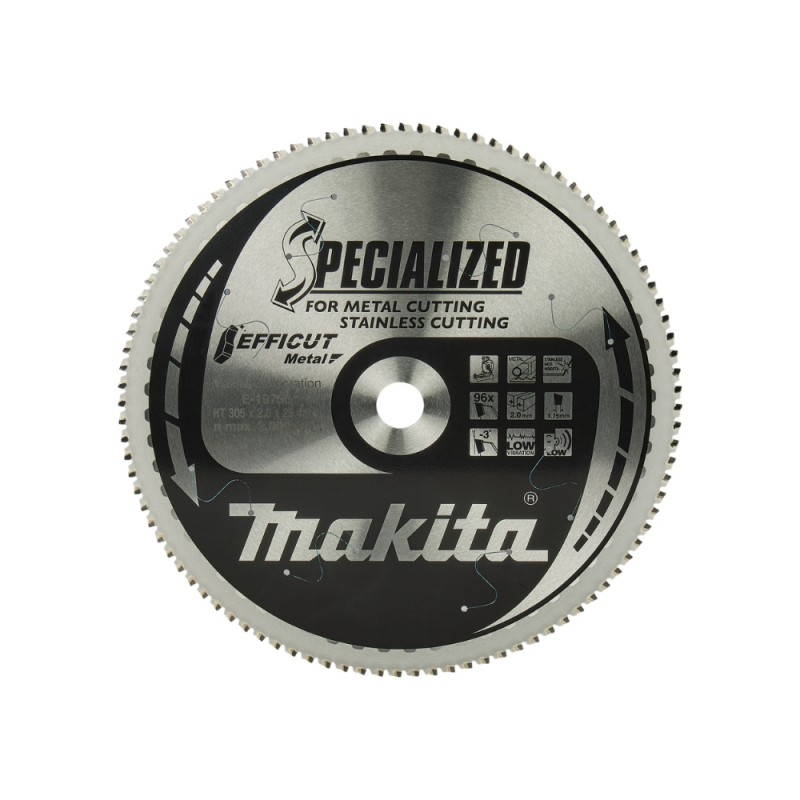 Pjovimo diskas MAKITA INOX LC1230 EFFICUT MAKITA 305x25,4x2.0mm 96T -3° 1 Pjovimo diskas MAKITA INOX LC1230 EFFICUT MAKITA 305x25,4x2.0mm 96T -3° 1