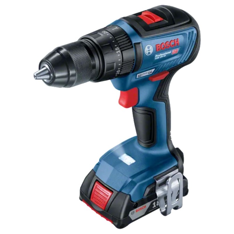 Akumuliatorinis smūginis suktuvas - gręžtuvas BOSCH GSB 18V-50 1x2.0Ah, 1x5.0Ah, GAL 1880CV LC 1