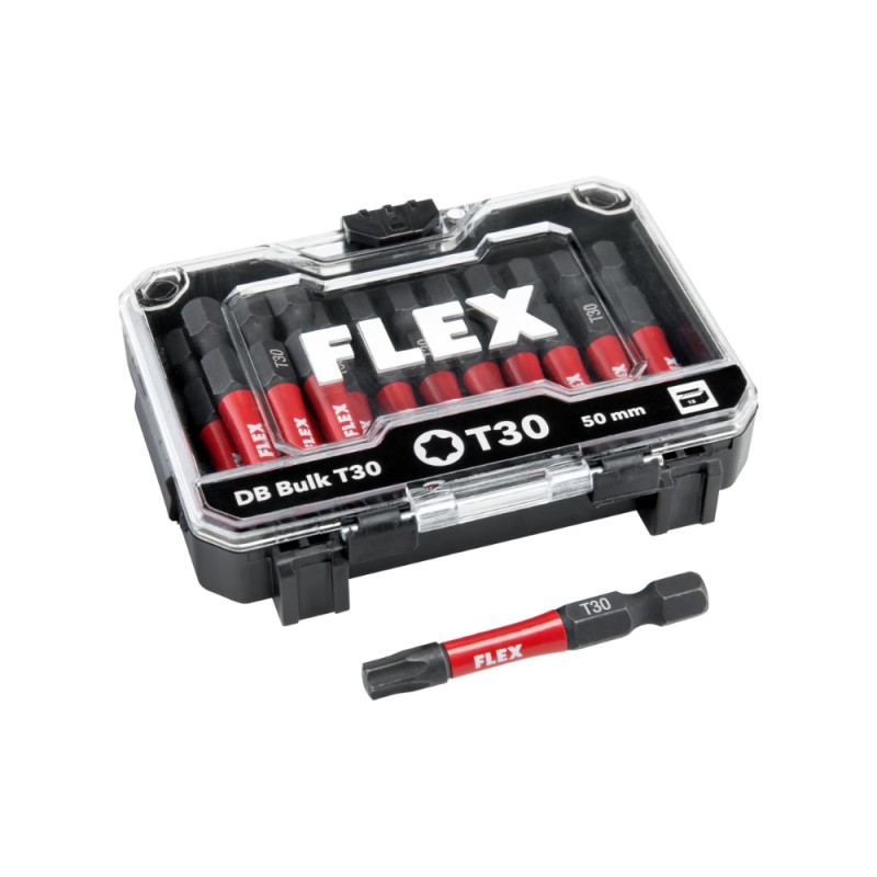 Smūginių antgalių rinkinys FLEX DB T30 50mm 1 Smūginių antgalių rinkinys FLEX DB T30 50mm 1