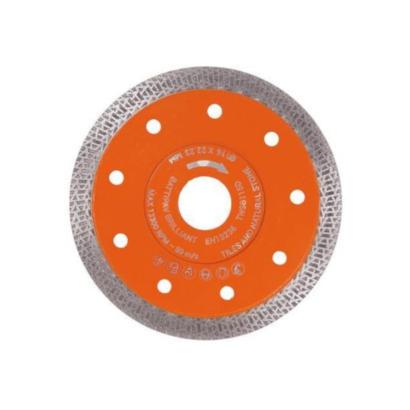 Deimantinis pjovimo diskas granitui/akmens masei BATTIPAV D115x22,23mm 1