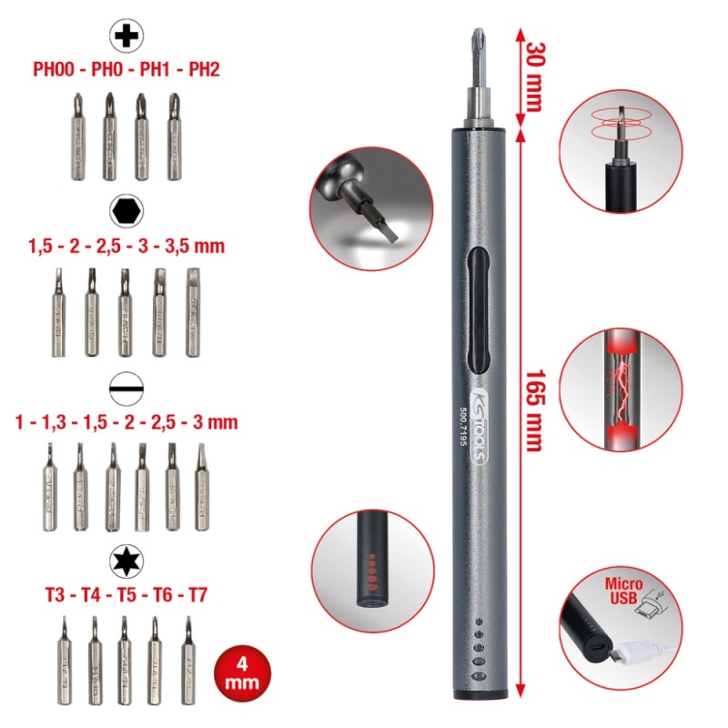 Mini akumuliatorinis atsuktuvas KS TOOLS 1