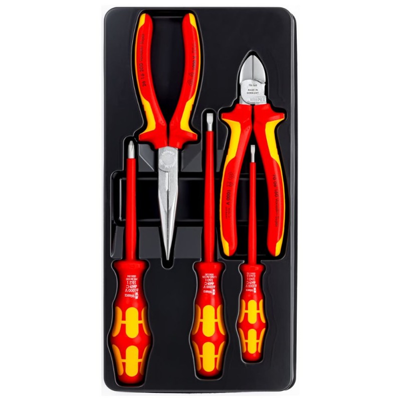 5 dalių įrankių rinkinys elektrikui KNIPEX VDE 1