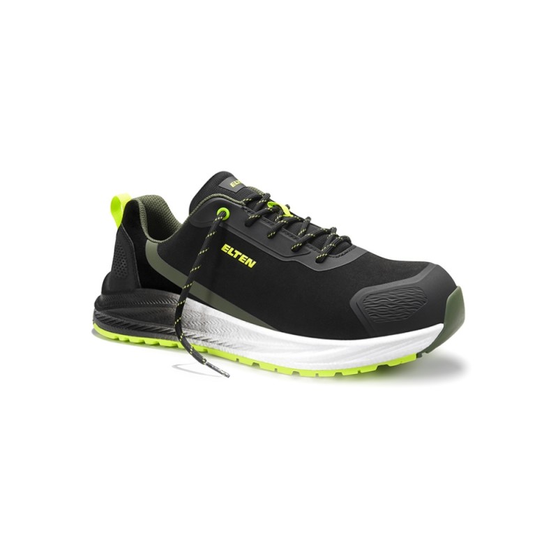 Batai ELTEN Leevi XXNF Black-Lime Low ESD S3S, juodi 1