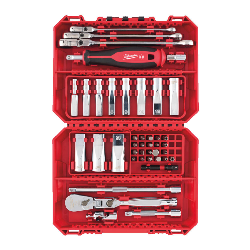 42 dalių terkšlės ir atsuktuvų rinkinys MILWAUKEE 1/4" 1