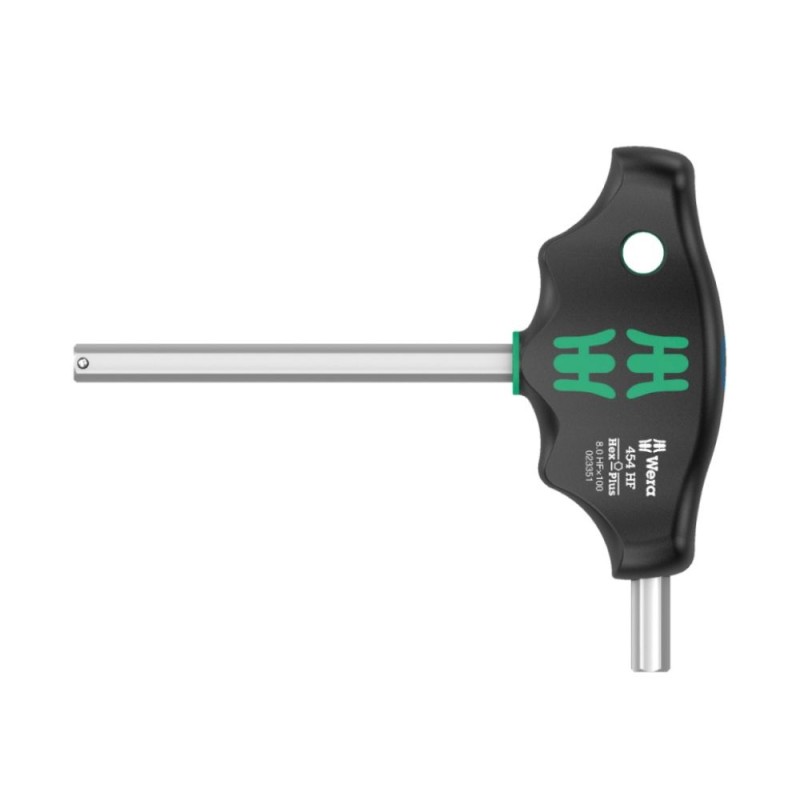 Šešiakampis atsuktuvas su T-formos rankena WERA 454 Hex-Plus HF 3x100mm 1