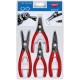 4 dalių preciziškų replių rinkinys fiksavimo žiedams KNIPEX 002003SB 1