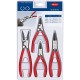 4 dalių preciziškų replių rinkinys fiksavimo žiedams KNIPEX 002003V02 1