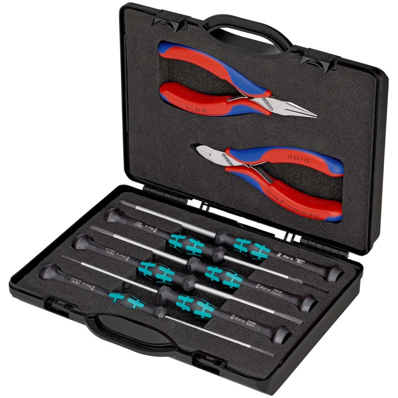 8 dalių elektriko replių ir atsuktuvų rinkinys KNIPEX 002018 1