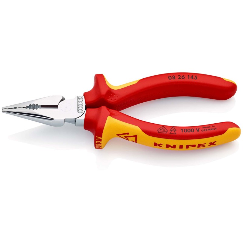 Elektrikų replės siauromis žiaunomis KNIPEX 0826145SB 1
