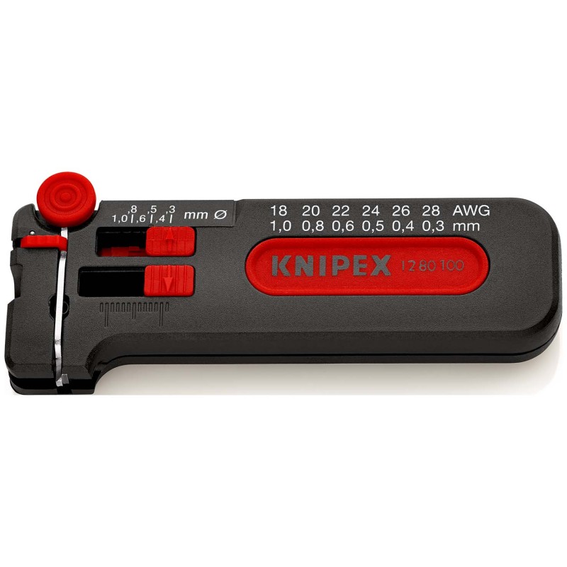 Mini laidų nuizoliavimo įrankis KNIPEX 1280100SB 1 Mini laidų nuizoliavimo įrankis KNIPEX 1280100SB 1