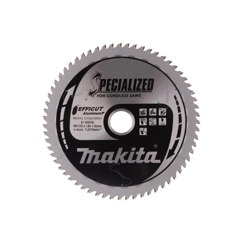 Pjovimo diskas aliuminiui MAKITA 216x30mm Z63 Efficut 1