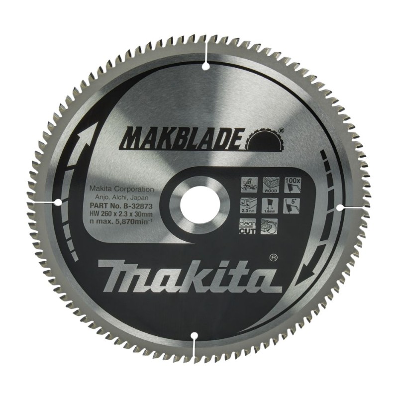 Medžio pjovimo diskas MAKITA 260x30x2,3mm 100T 5° 1