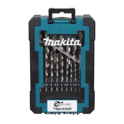 19 dalių metalo grąžtų rinkinys MAKITA HSS-GS