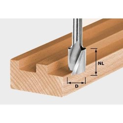 Spiralinė freza grioveliams FESTOOL HS Spi S8 D16/20, kotelis 8mm