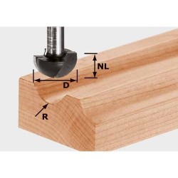 Freza grioveliams FESTOOL HW S8 R4, kotelis 8mm