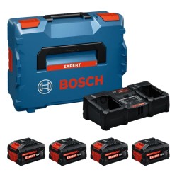 Akumuliatorių ir įkroviklio komplektas BOSCH Expert 2xEXBA18V-55, 2xEXBA18V-80, EXAL18V2-320 LB