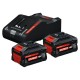 Akumuliatoriaus ir įkroviklio komplektas BOSCH Expert 2xEXBA18V-80, EXAL18V-160 CT 1 Akumuliatoriaus ir įkroviklio komplektas BOSCH Expert 2xEXBA18V-80, EXAL18V-160 CT 1