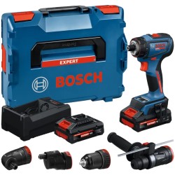 Akumuliatorinis suktuvas/gręžtuvas BOSCH Expert EXSR 18V-90FC su priedais