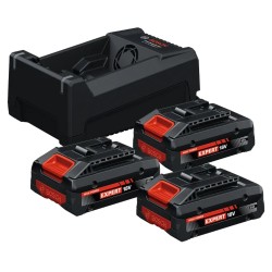 Akumuliatoriaus ir įkroviklio komplektas BOSCH Expert 3xEXBA18V-40, GAL 12V/18V-80 CT