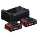 Akumuliatoriaus ir įkroviklio komplektas BOSCH Expert 2xEXBA18V-40, GAL 12V/18V-80 CT 1 Akumuliatoriaus ir įkroviklio komplektas BOSCH Expert 2xEXBA18V-40, GAL 12V/18V-80 CT 1