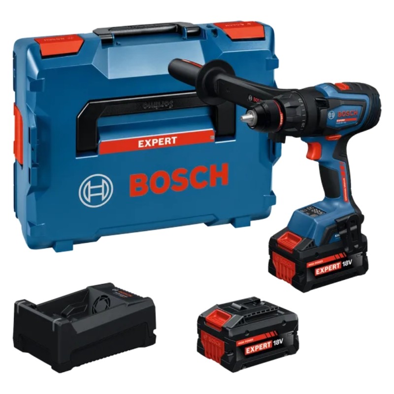 Akumuliatorinis suktuvas/gręžtuvas BOSCH Expert EXSR 18V-150 2x8.0Ah EXBA, GAL 12V/18V-80, LB 1