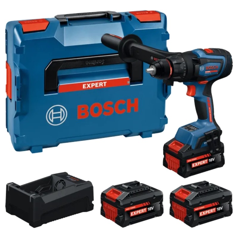 Akumuliatorinis suktuvas/gręžtuvas BOSCH Expert EXSR 18V-150 2x8Ah EXBA, 1x5,5Ah EXBA, GAL 12V/18V-80, LB 1