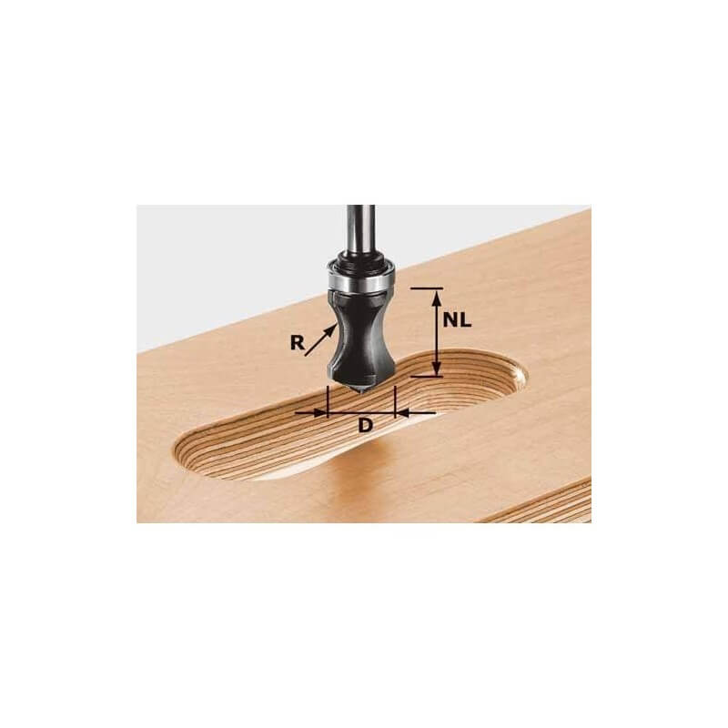 Freza rankenoms FESTOOL HW S8 R16/NL32, kotelis 8 mm 1
