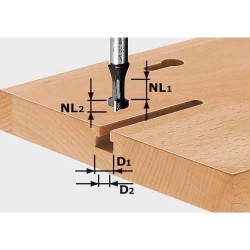 Freza T formos FESTOOL HW S8 D10.5/NL13, kotelis 8 mm