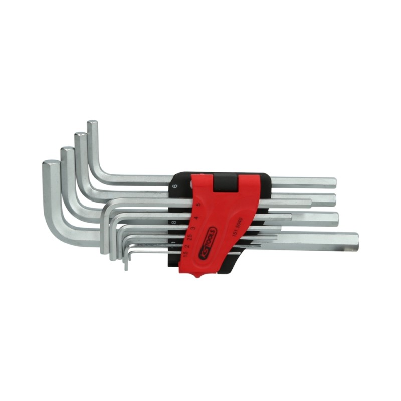 Lenktų kaištinių šešiakampių raktų rinkinys KS TOOLS 10 dalių 1