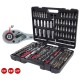 195 dalių chromuotų įrankių rinkinys KS TOOLS 1/4", 3/8", 1/2" 2