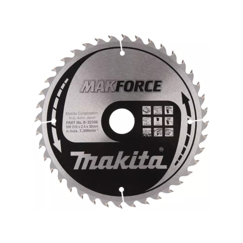 Pjovimo diskas medienai MAKITA 210x30x2,4mm 40T 20° 1