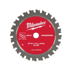 Diskas plieninių vamzdžių pjovikliui MILWAUKEE M18 FPCS 115x12x1,6mm 24HW