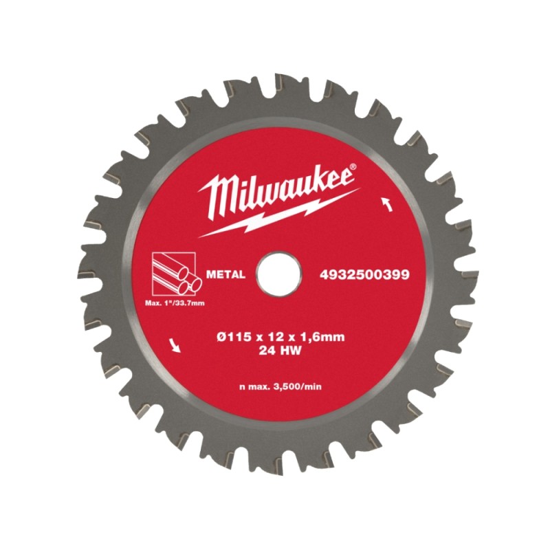 Diskas plieninių vamzdžių pjovikliui MILWAUKEE M18 FPCS 115x12x1,6mm 24HW 1