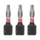 Smūginis sukimo antgalis MILWAUKEE TX10 25mm, 2vnt. 1 Smūginis sukimo antgalis MILWAUKEE TX10 25mm, 2vnt. 1