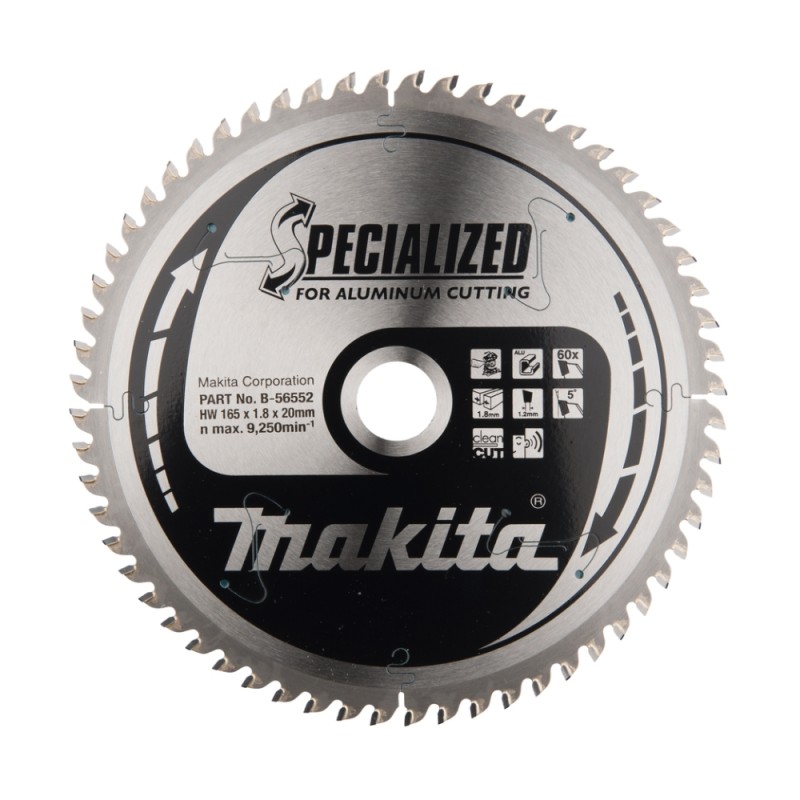 Pjovimo diskas aliuminiui MAKITA 165x20x1,8mm T60 5° 1