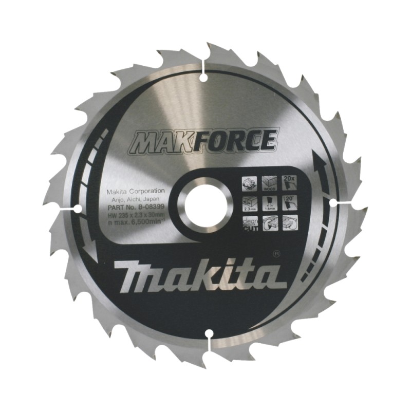Pjovimo diskas medienai MAKITA Makforce 235x30x2,3mm 20T 20° 1