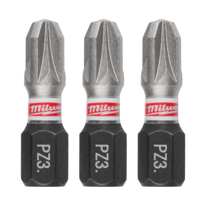Smūginis sukimo antgalis MILWAUKEE PZ3 25mm, 3vnt. 1 Smūginis sukimo antgalis MILWAUKEE PZ3 25mm, 3vnt. 1