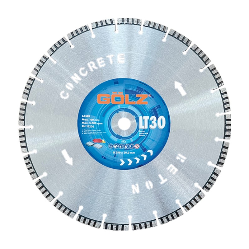 Deimantinis diskas betonui GOLZ LT30 180x22,23mm 1 Deimantinis diskas betonui GOLZ LT30 180x22,23mm 1
