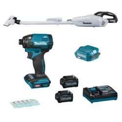 Akumuliatorinio smūginio suktuvo, dulkių siurblio ir USB įkrovimo adapterio rinkinys MAKITA TD002+