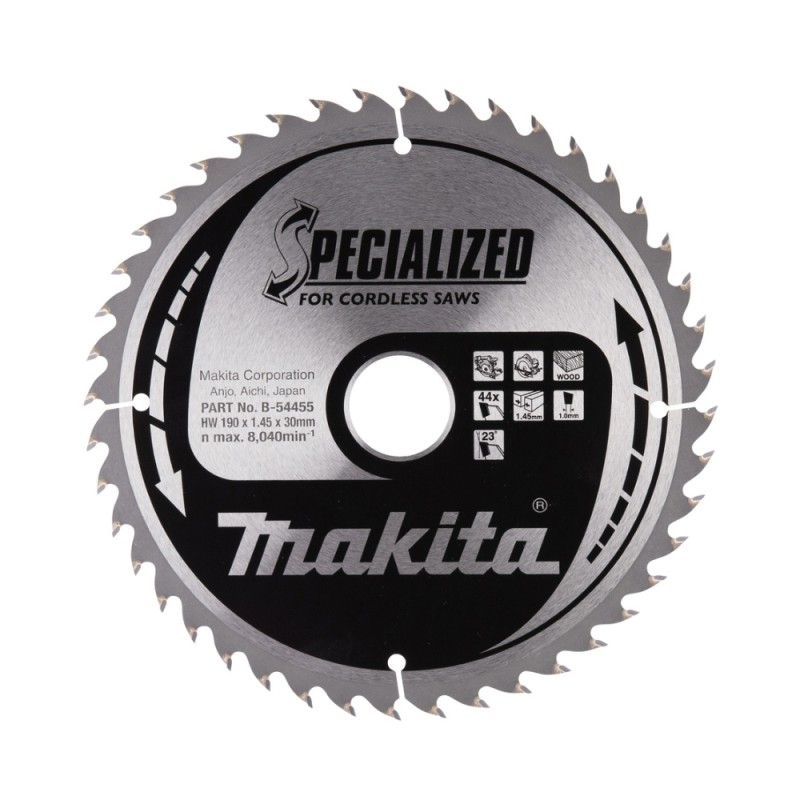 Pjovimo diskas medienai MAKITA190x30x1,45mm 44T 23° 1