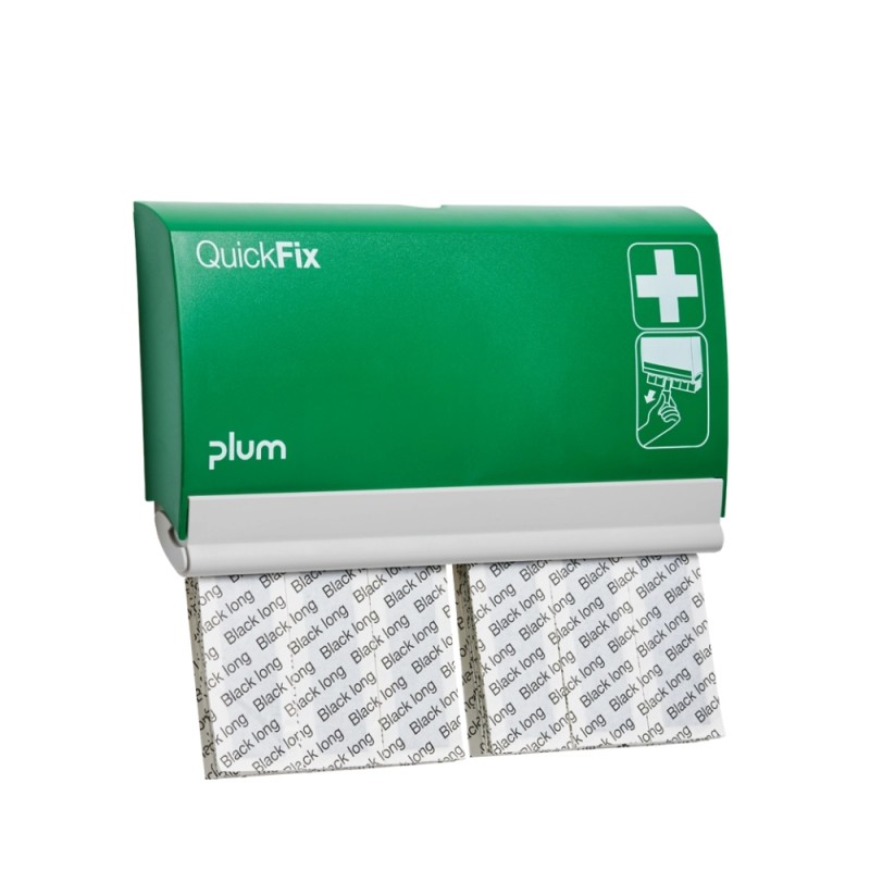 Pleistrų laikiklis + 60 ilgų juodų pleistrų PLUM QuickFix Black Long 1 Pleistrų laikiklis + 60 ilgų juodų pleistrų PLUM QuickFix Black Long 1