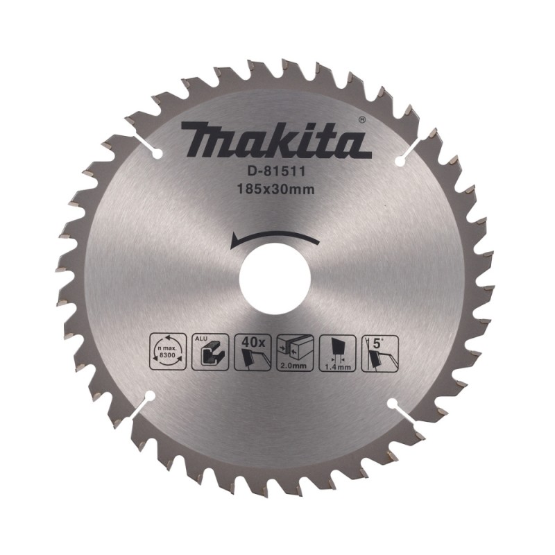 Pjovimo diskas aliuminiui MAKITA 185x2,2x30mm T40 5° 1