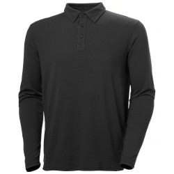 Marškinėliai ilgomis rankovėmis HELLY HANSEN Tech Longsleeve Polo, juodi